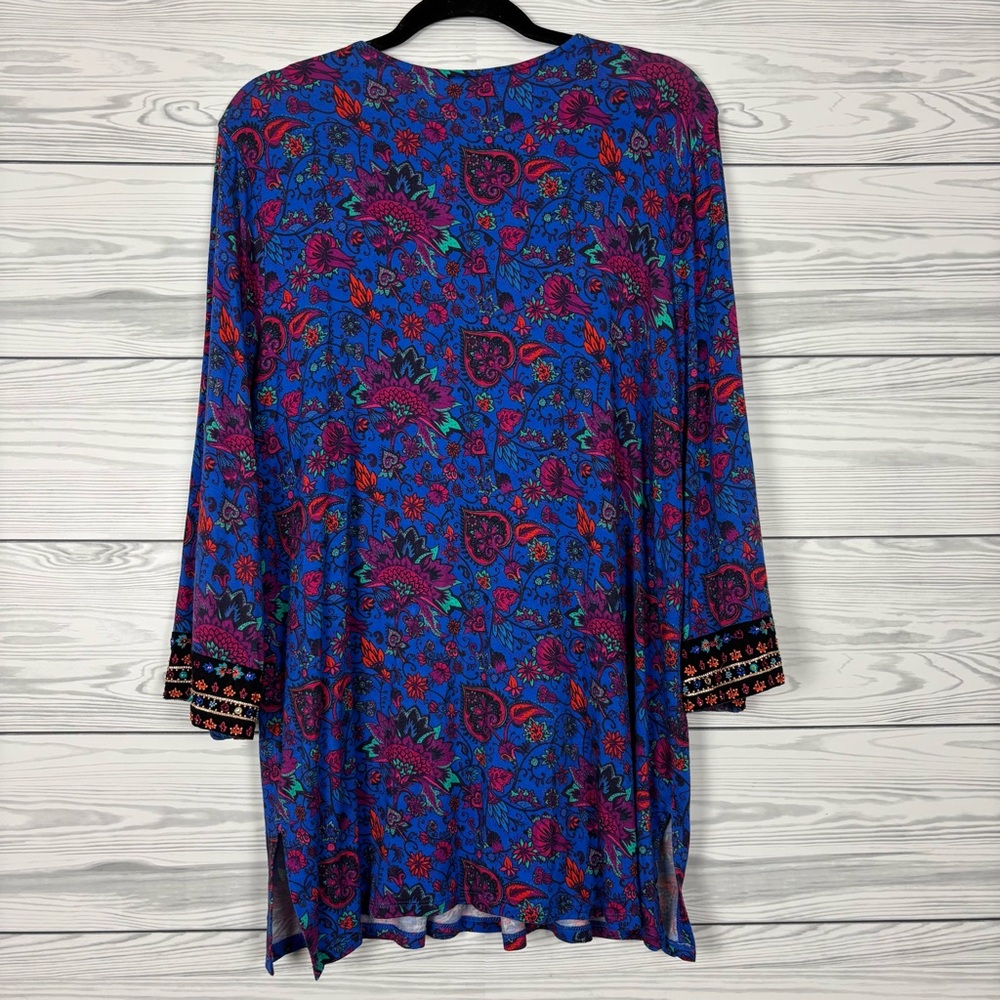 Soft Surroundings Tamuri Tunic Blouse Size Large Purple - Picture 9 of 9